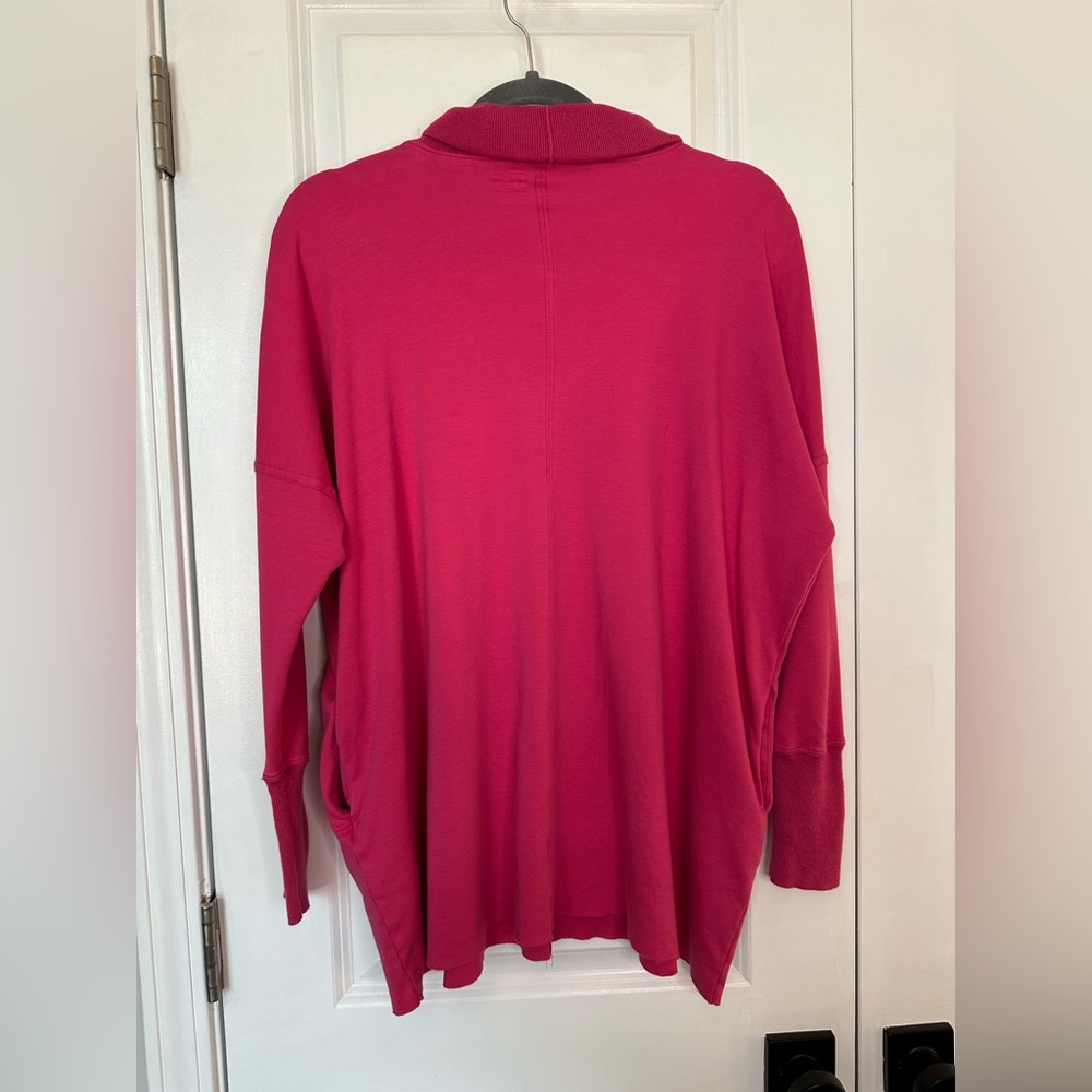 PLANET by Lauren G Women’s Mock Neck Pink Pullover (One Size) - Picture 2 of 10